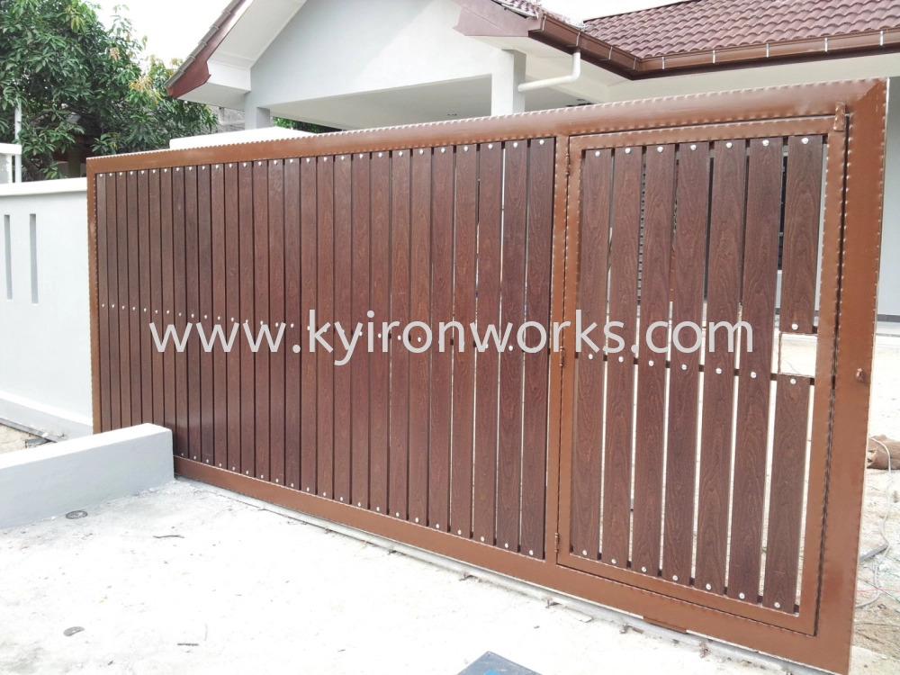 Mild Steel Frame Bundle Aluminium Main Gate(Sliding)