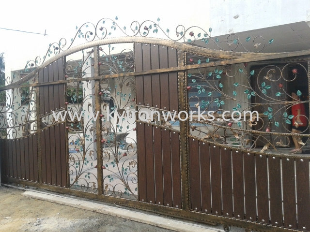 Wrought Iron Aluminium Main Gate (Folding/Swing)