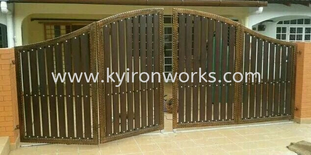 Mild/Wrought Steel Frame Bundle Aluminium Main Gate(Folding/Swing)