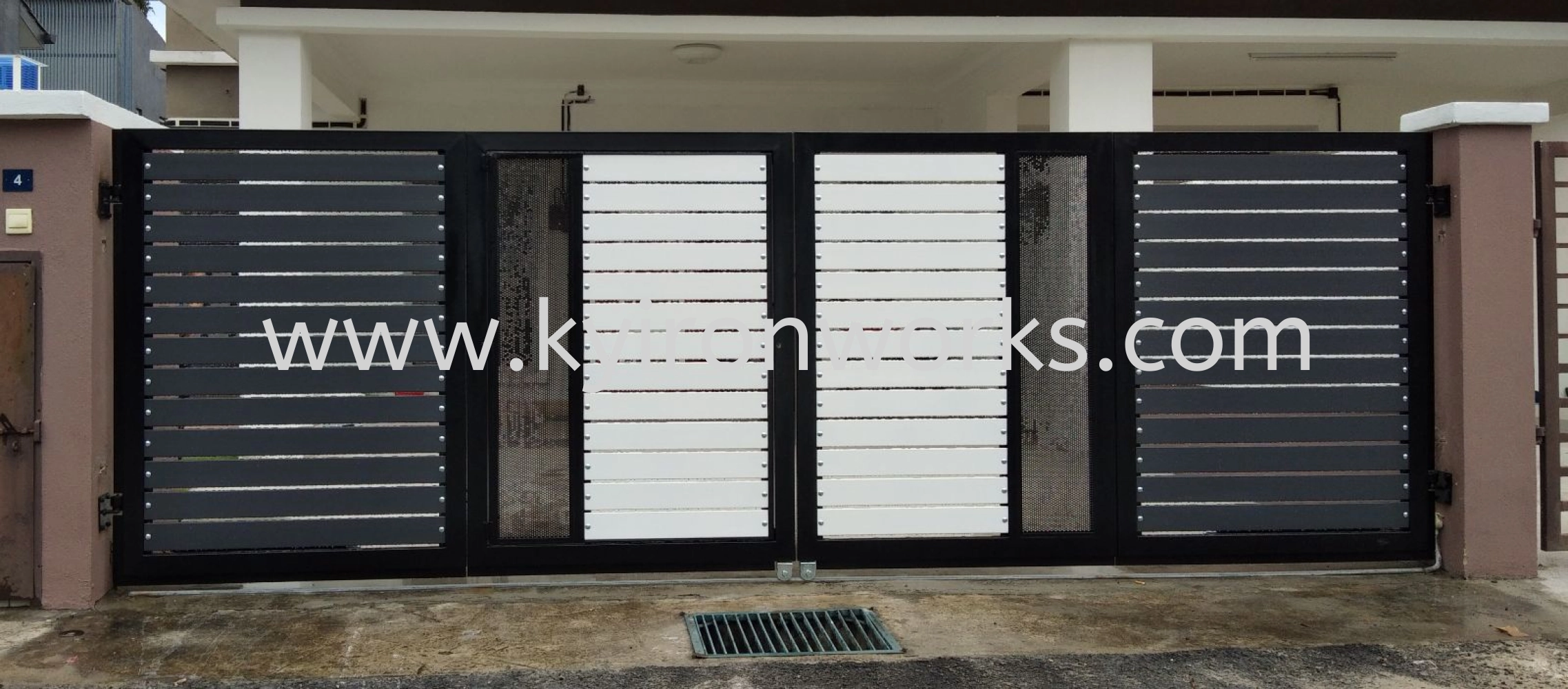 Mild Steel Aluminium/Perforated Plate Main Gate (Folding/Swing)