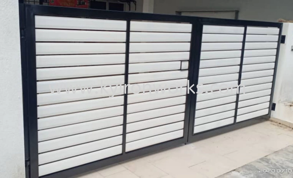 Mild Steel Frame Bundle Aluminium Main Gate(Folding/Swing)