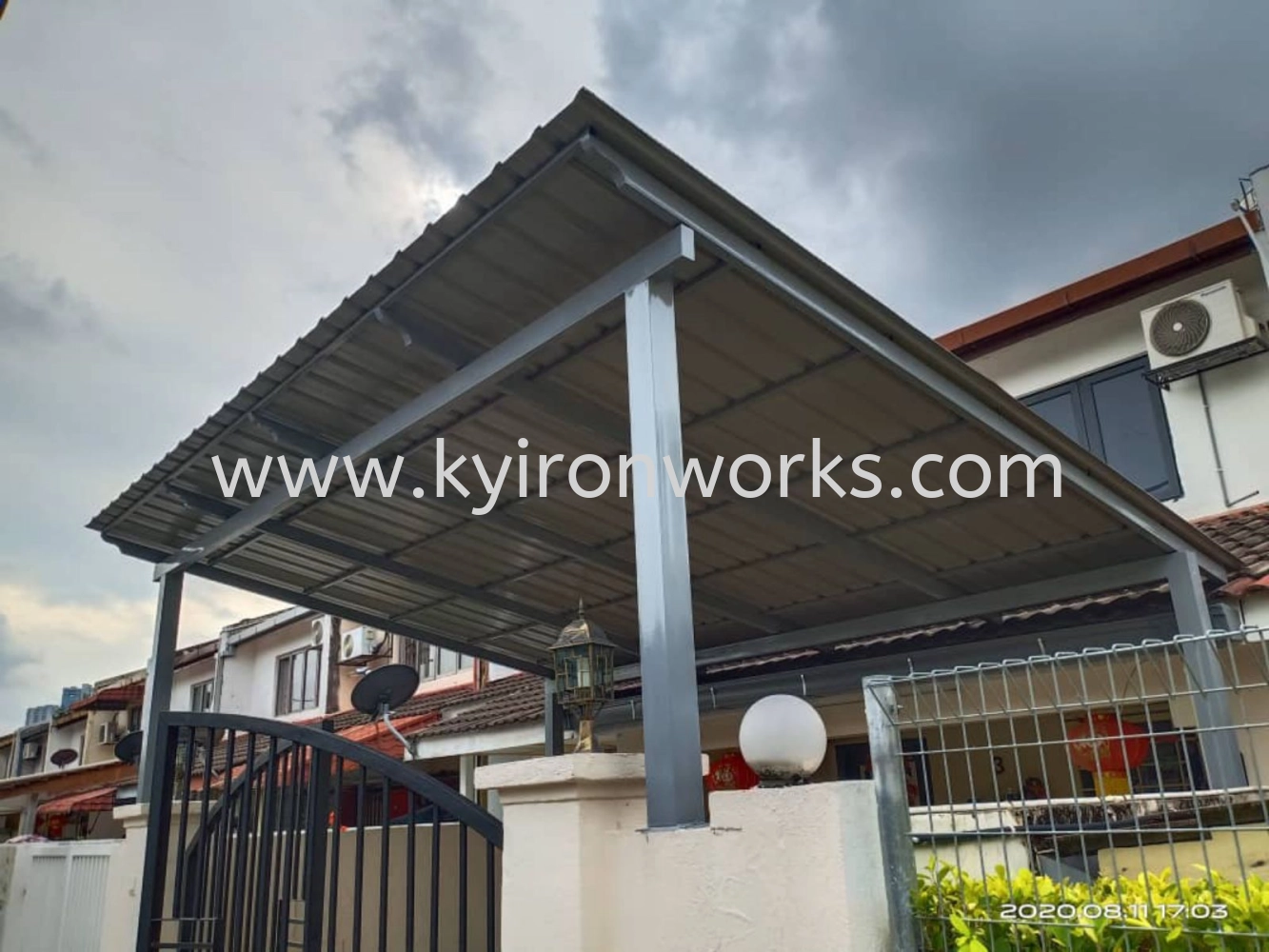 Mild Steel G28(0.35mm)Metal Deck Awning- Frame Ms 1 1/2x3(1.6),Ms 1X1(1.0)Hollow ,Bean Ms 2x4(1.6)Hollow ,Pillar Ms 4x4(1.6)Hollow 