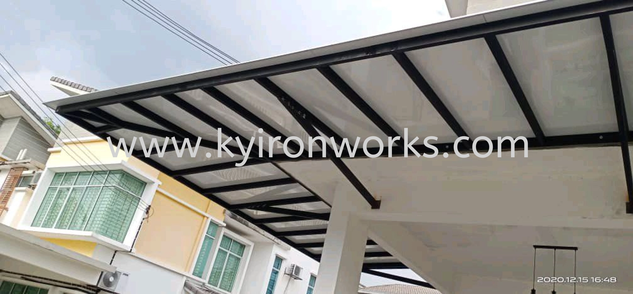 Mild Steel Aluminium Composite Panel (ACP 4mm)Pergola Roof Awning -Frame & Arm Ms 1 1/2x3(1.6) or Ms 2x4(1.6) Hollow