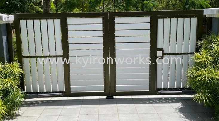 Mild Steel Frame Bundle Aluminium Main Gate(Folding/Swing)