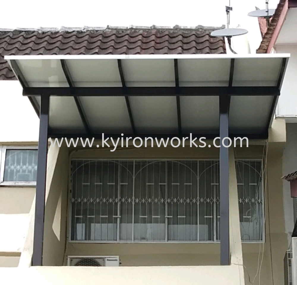 Mild Steel Aluminium Composite Panel (ACP 4mm)Pergola Roof Awning -Frame Ms 1 1/2x3(1.6) or Ms 2x4(1.6) Hollow ,Bean Ms 2x5(1.9)Hollow,Pillar Ms 4x4(1.9)Hollow 