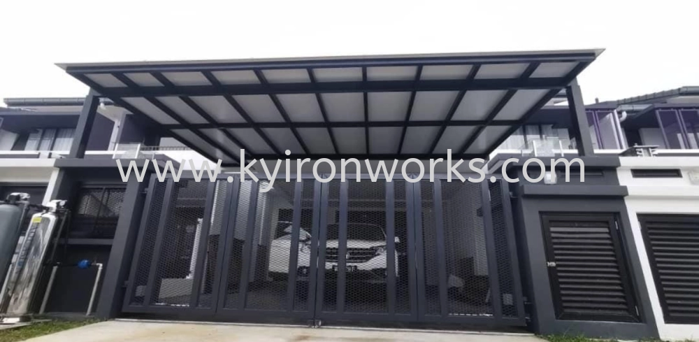 Mild Steel Aluminium Composite Panel (ACP 4mm)Pergola Roof Awning -Frame Ms 1 1/2x3(1.6) or Ms 2x4(1.6) Hollow ,Bean Ms 2x5(1.9))Hollow,Pillar Ms 4x4(1.9)Hollow 