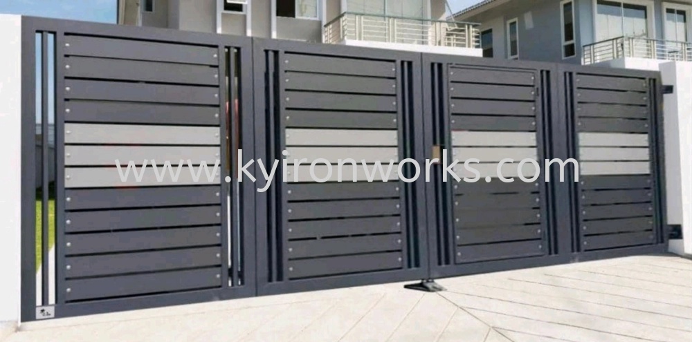 Mild Steel Frame Bundle Aluminium Panel Main Gate(Folding/Swing)