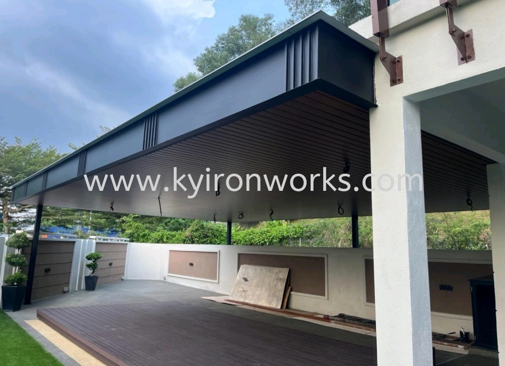 Mild Steel Aluminium Strip Ceiling Awning