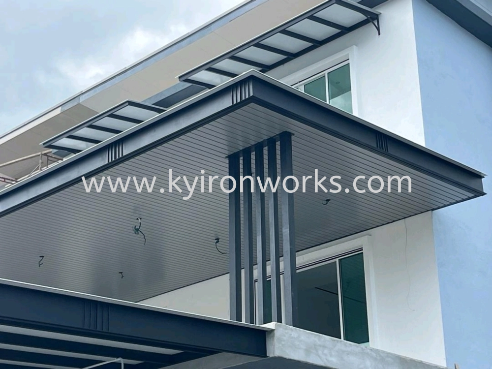 Mild Steel Aluminium Strip Ceiling Awning