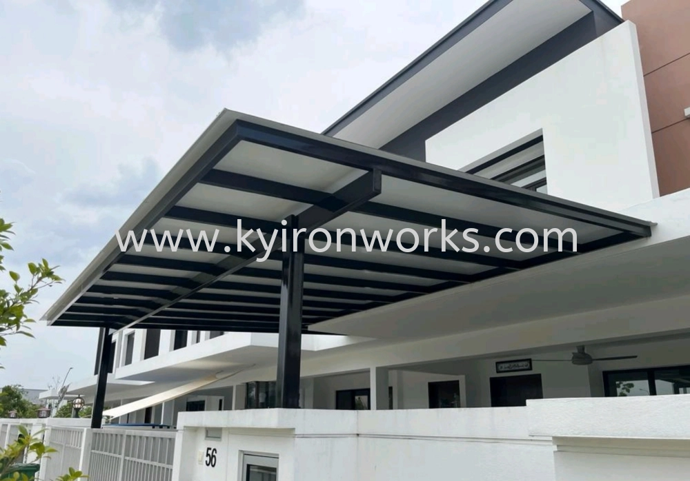 Mild Steel Aluminium Composite Panel (ACP 4mm)Pergola Roof Awning -Frame Ms 1 1/2x3(1.6) or Ms 2x4(1.6) Hollow ,Bean Ms 2x5(1.9)Hollow,Pillar Ms 4x4(1.9)Hollow 