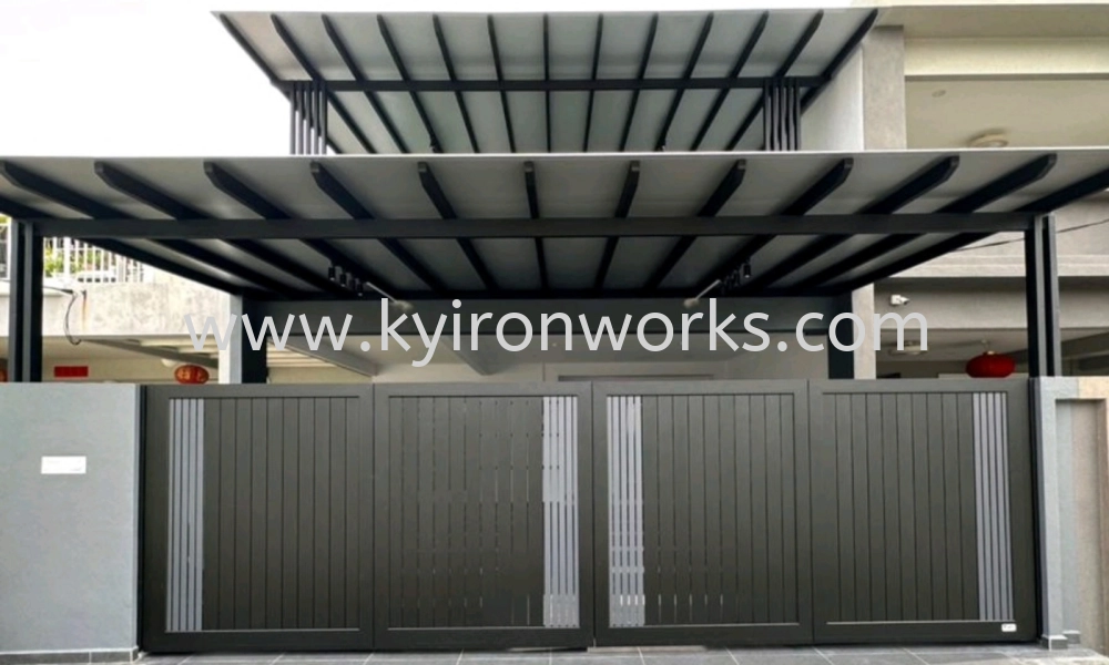 Mild Steel Aluminium Composite Panel (ACP 4mm)Pergola Roof Awning -Frame Ms 1 1/2x3(1.6) or Ms 2x4(1.6) Hollow ,Bean Ms 2x5(1.9)Hollow,Pillar Ms 4x4(1.9)Hollow 