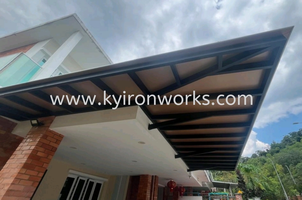 Mild Steel Aluminium Composite Panel (ACP 4mm)Pergola Roof Awning -Frame/Arm Ms 1 1/2x3(1.6) or Ms 2x4(1.6) Hollow 