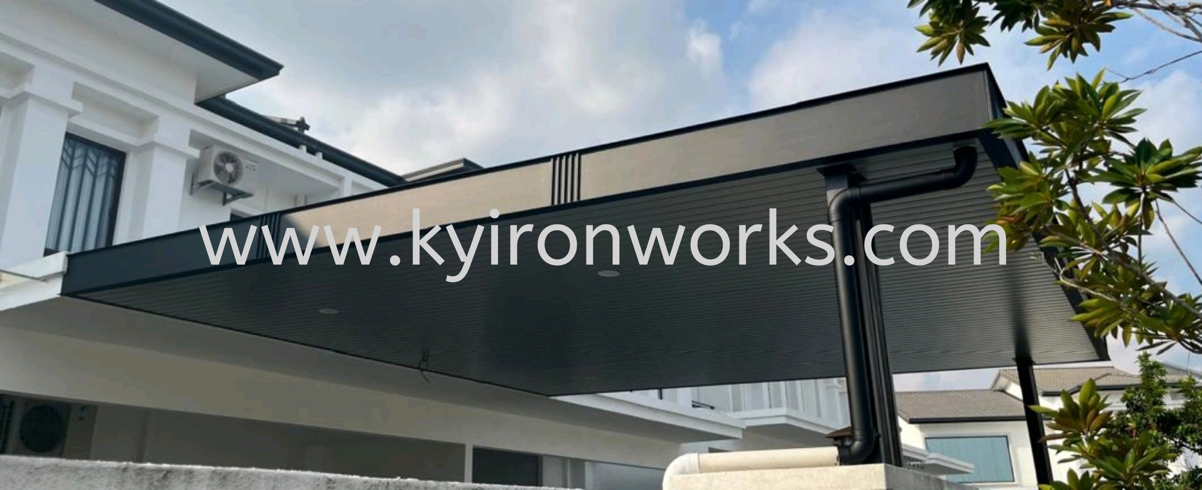 Mild Steel Aluminium Strip Ceiling Awning