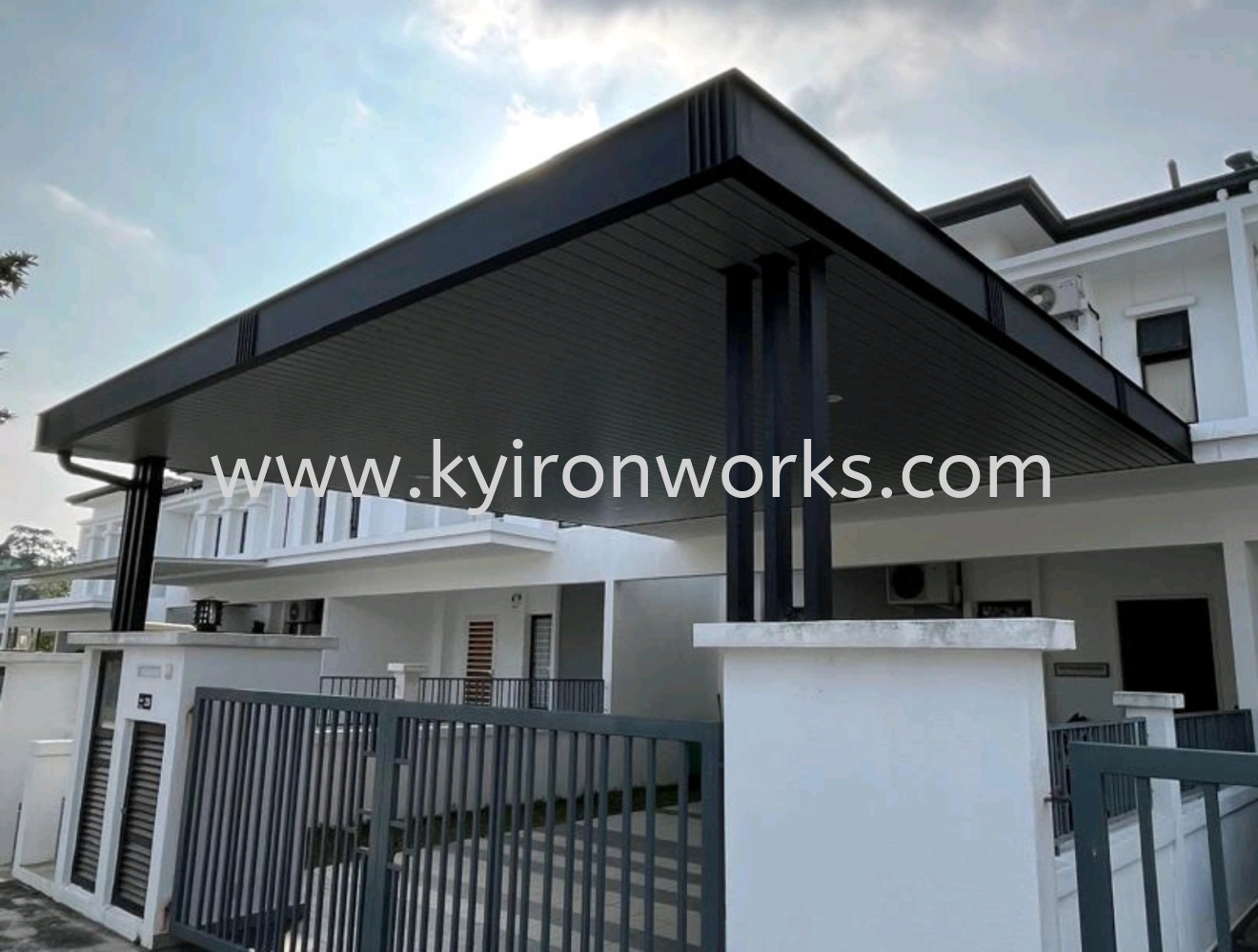 Mild Steel Aluminium Strip Ceiling Awning