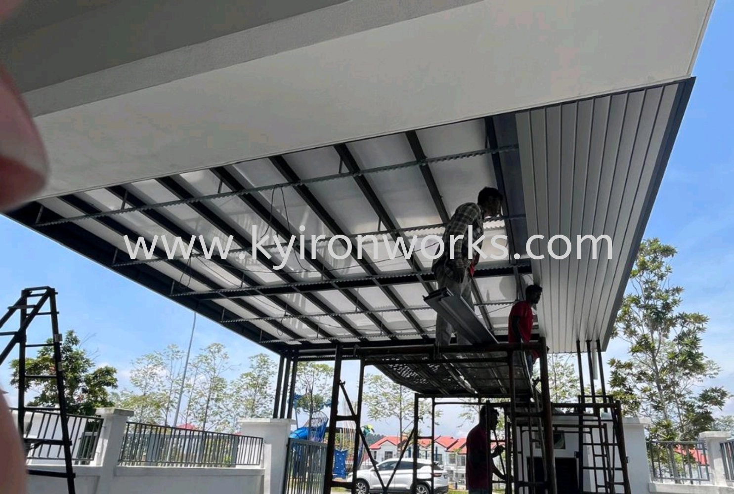 Mild Steel Aluminium Strip Ceiling Awning