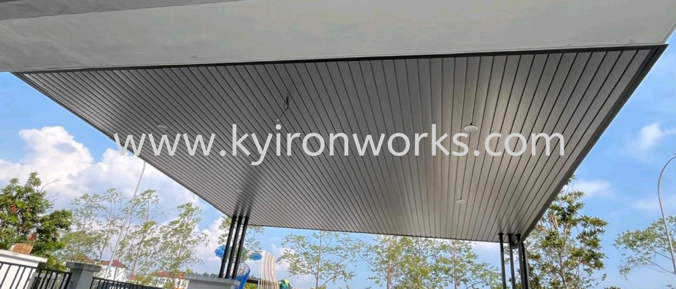 Mild Steel Aluminium Strip Ceiling Awning