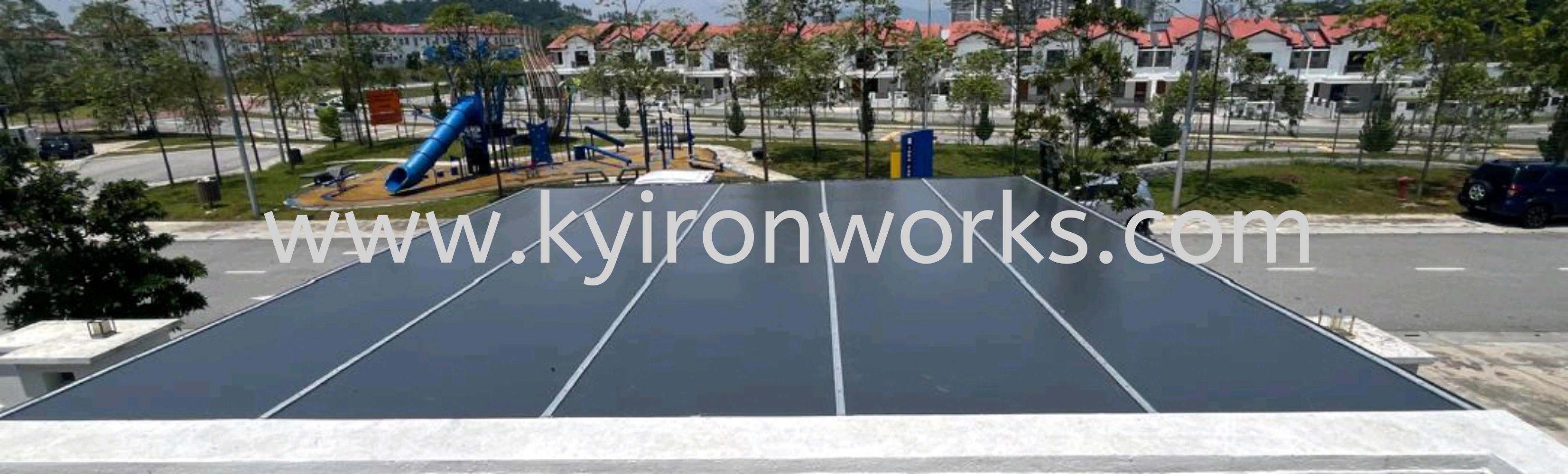 Mild Steel Aluminium Strip Ceiling Awning