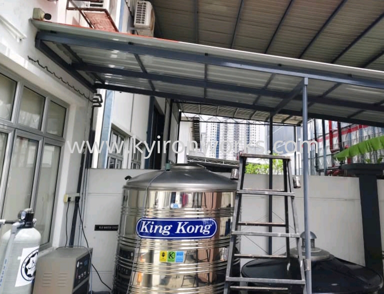 Mild Steel G28(0.35mm)Metal Deck Awning- Frame Ms 1 1/2x3(1.6),Ms 1X1(1.0)Hollow ,Bean Ms 2x4(1.6)Hollow ,Pillar Ms 4x4(1.6)Hollow 