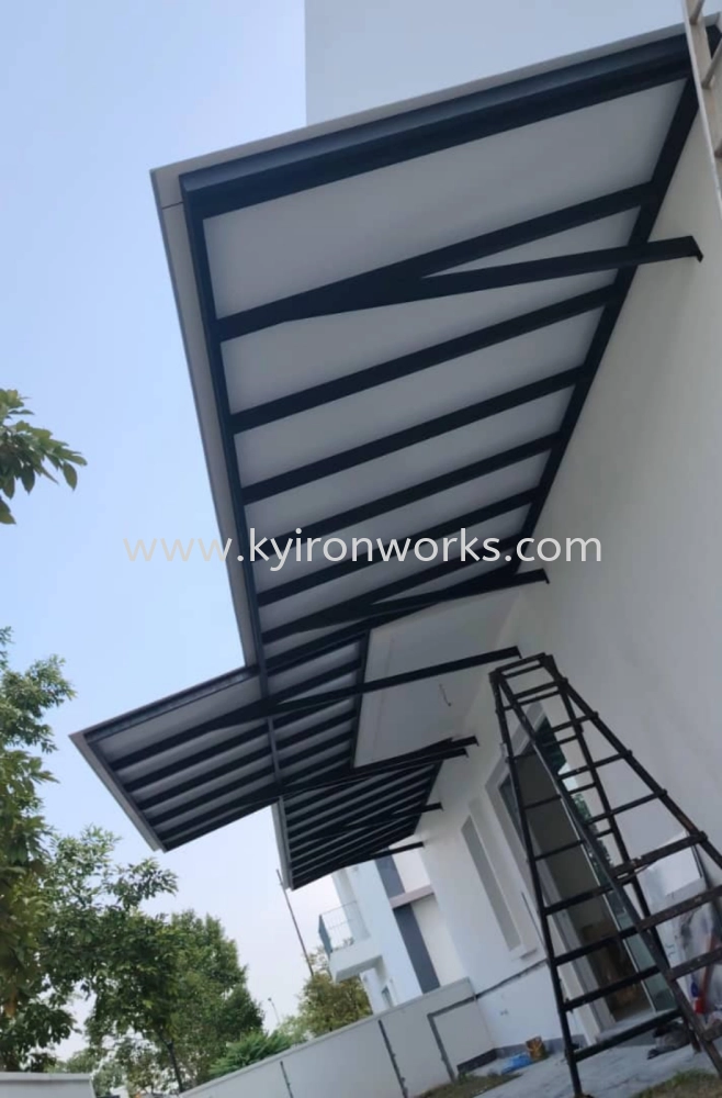 Mild Steel Aluminium Composite Panel (ACP 4mm)Pergola Roof Awning -Frame Ms 2x4(1.6) Hollow ,Bean Ms 2x5(1.9)Hollow,Arm Pillar Ms 2x4 