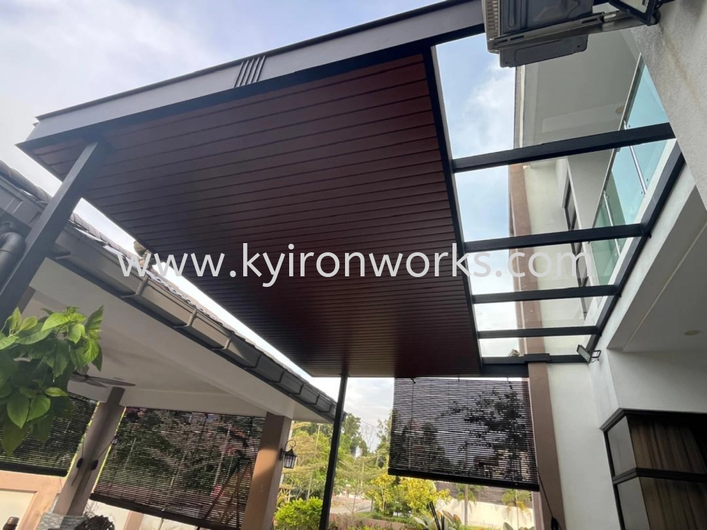 Mild Steel Aluminium Ceiling Strip Awning 