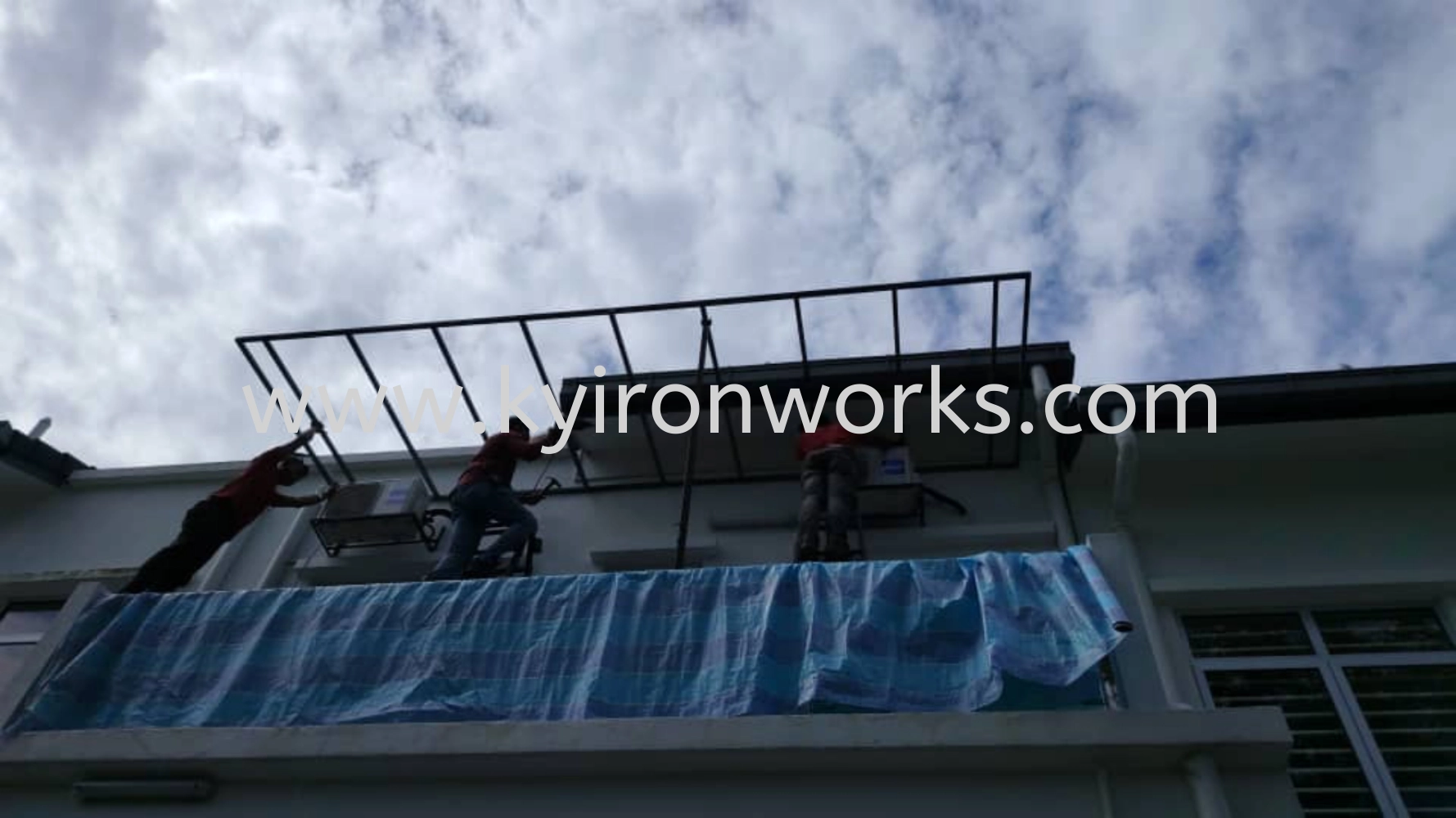 Mild Steel Aluminium Composite Panel (ACP 4mm)Pergola Roof Awning -Frame Ms 1 1/2x 1 1/2(1.2)Hollow 