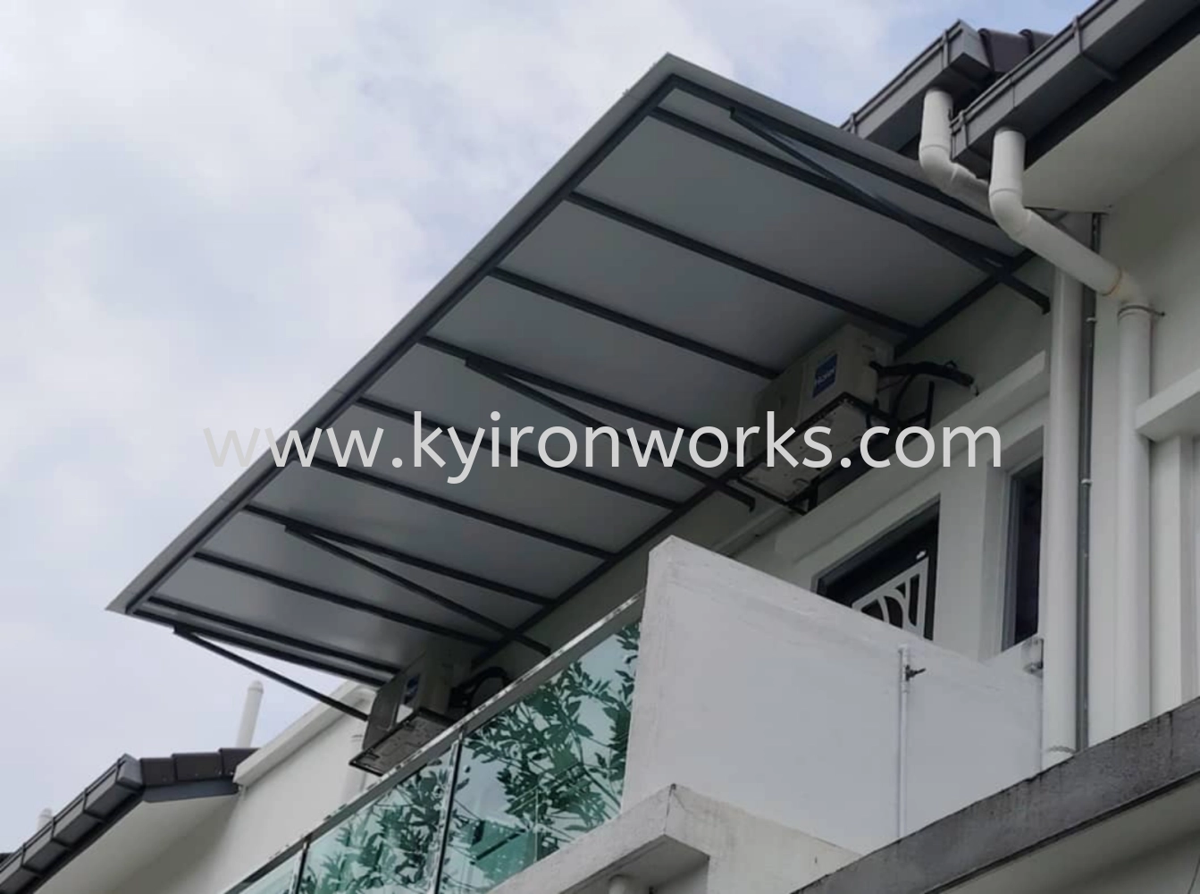 Mild Steel Aluminium Composite Panel (ACP 4mm)Pergola Roof Awning -Frame Ms 1 1/2x 1 1/2(1.2)Hollow 