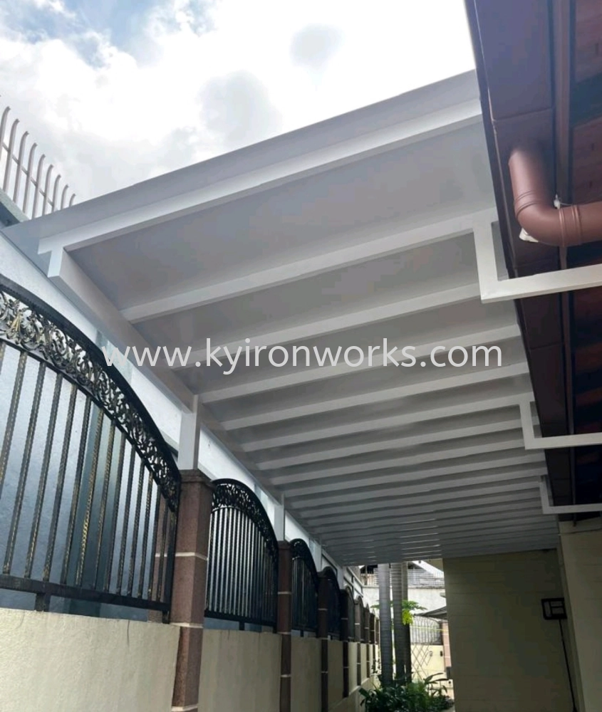 Mild Steel Aluminium Composite Panel (ACP 4mm)Pergola Roof Awning -Frame/Arm Ms 1 1/2x3(1.6) or Ms 2x4(1.6) Hollow 