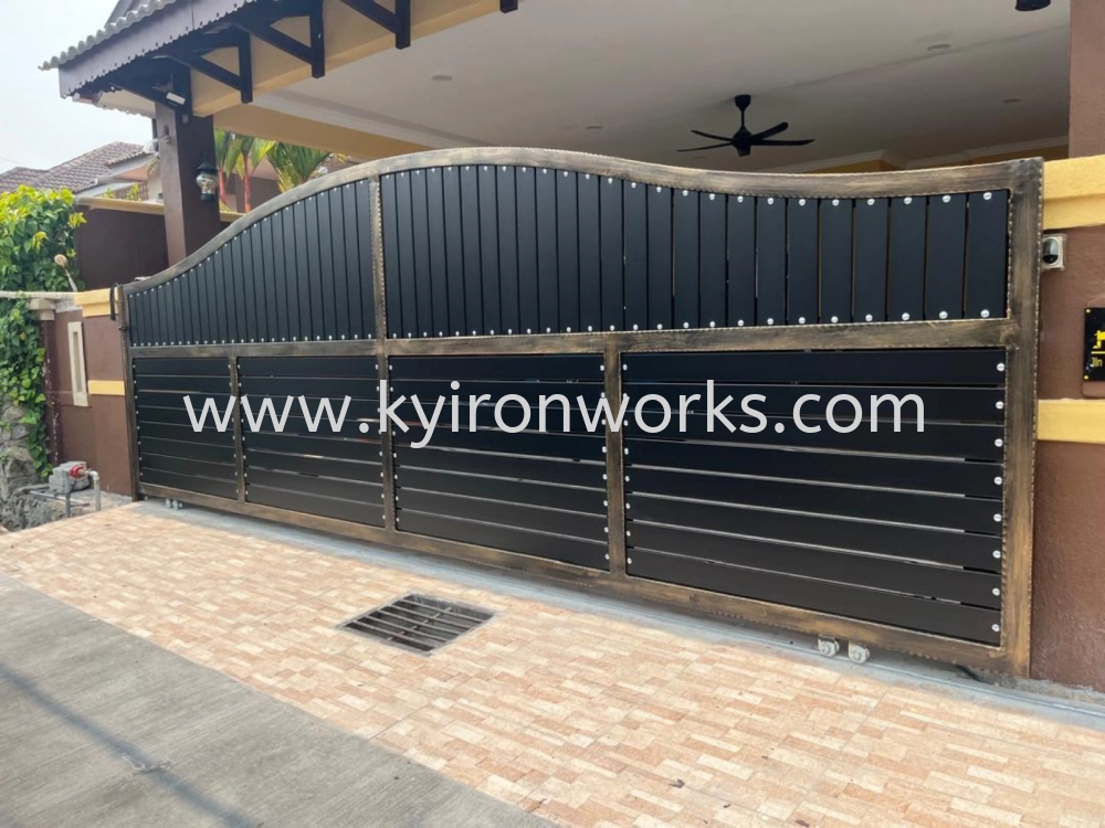 Mild Steel Frame Bundle Aluminium Panel Main Gate(Folding/Swing)