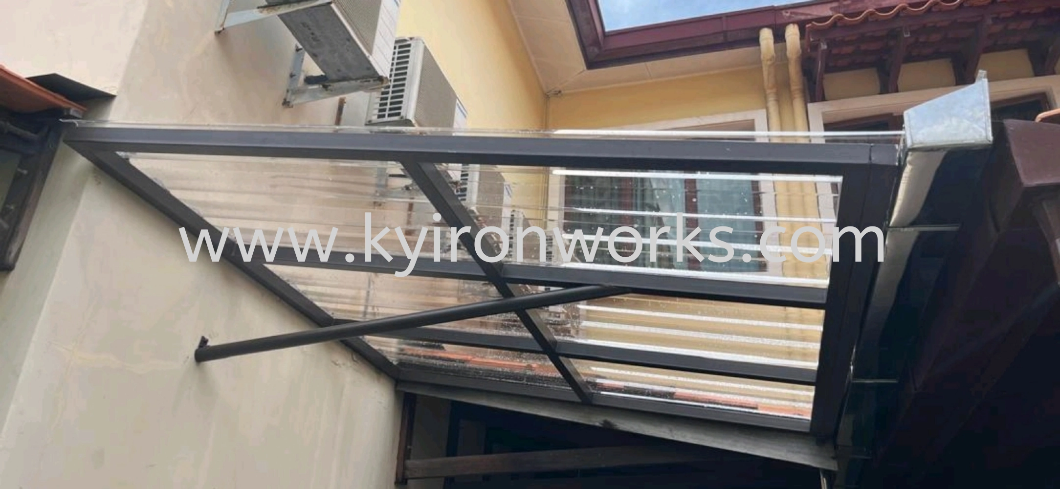 Mild Steel Poly Glass Awning