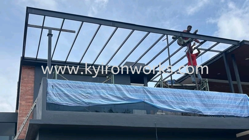 Mild Steel Aluminium Strip Ceiling Awning