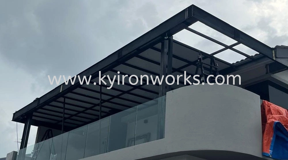 Mild Steel Aluminium Strip Ceiling Awning