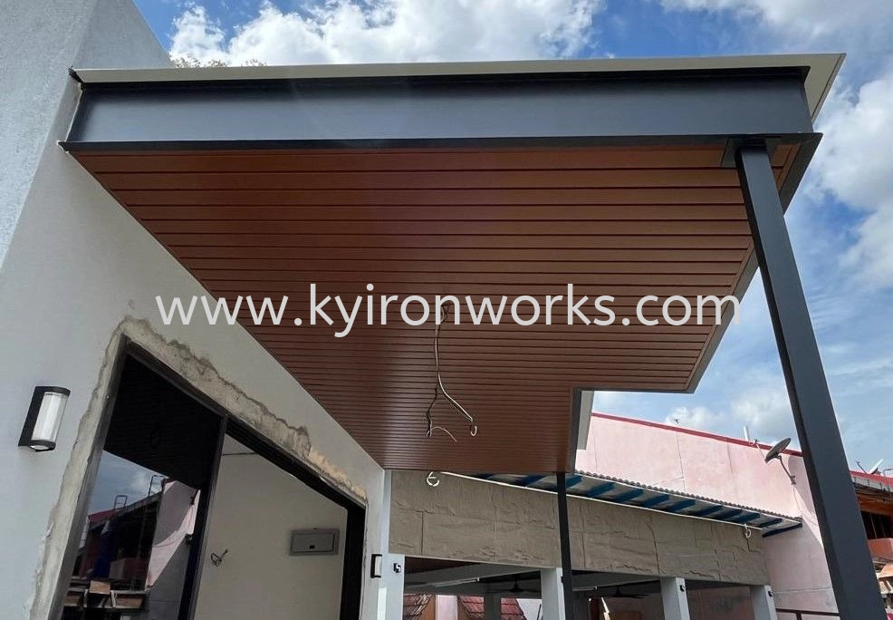 Mild Steel Aluminium Strip Ceiling Awning