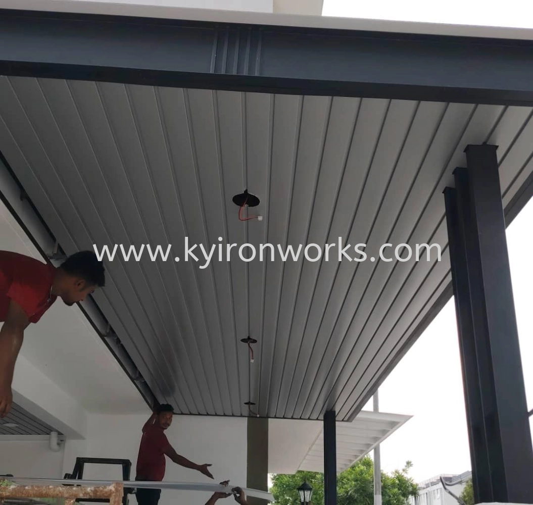 Mild Steel Aluminium Strip Ceiling Awning