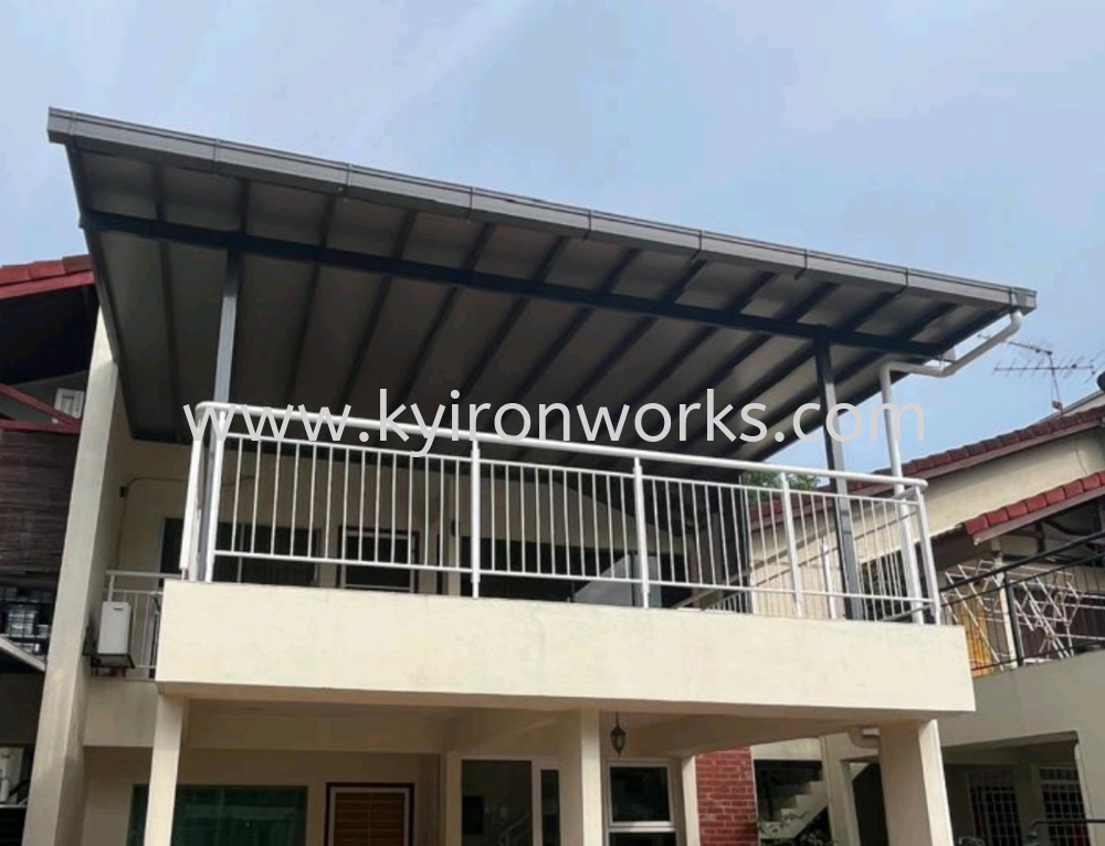 Mild Steel Aluminium Composite Panel (ACP 4mm)Pergola Roof Awning -Frame Ms 1 1/2x3(1.6) or Ms 2x4(1.6) Hollow ,Bean Ms 2x5(1.9)Hollow,Pillar Ms 4x4(1.9)Hollow 