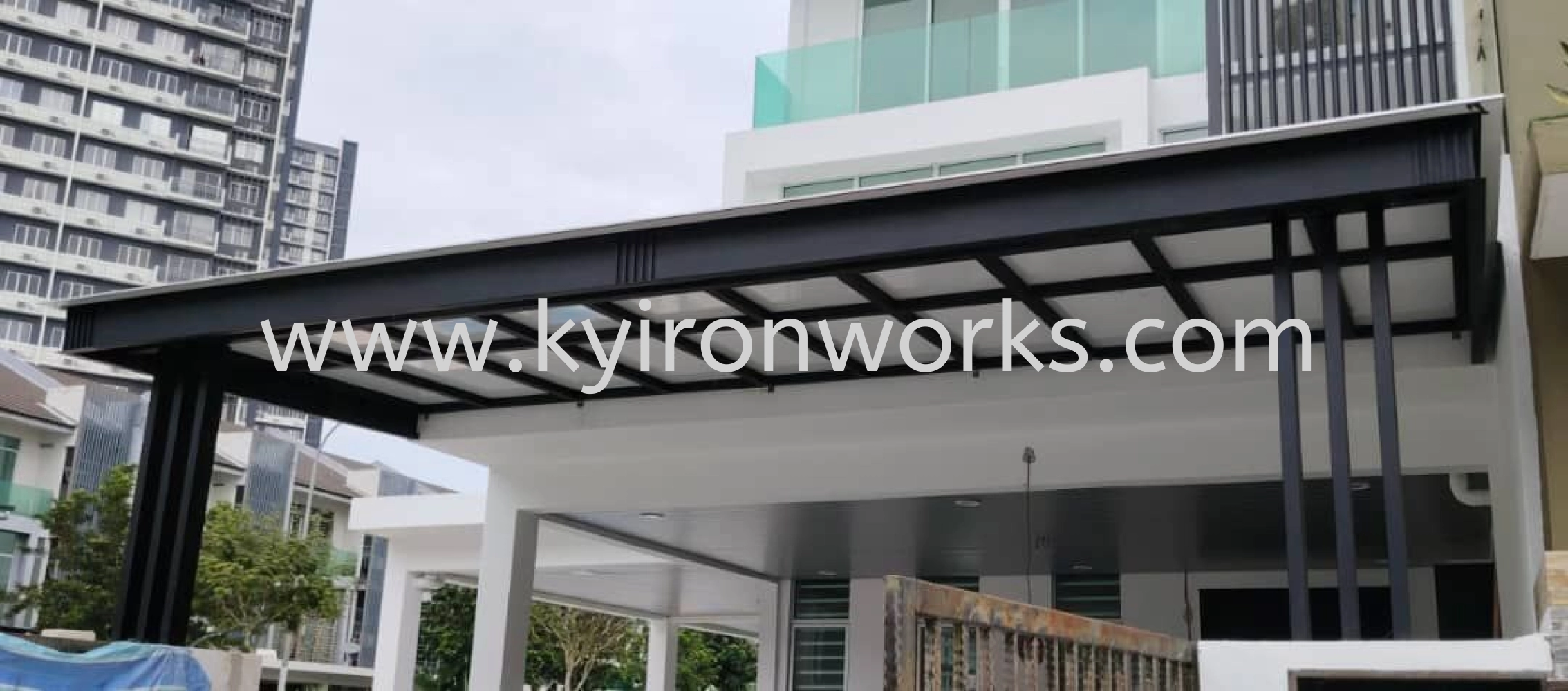 Mild Steel Aluminium Strip Ceiling Awning